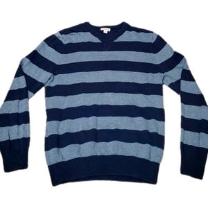 Merona Navy Gray striped sweater Medium NWOT